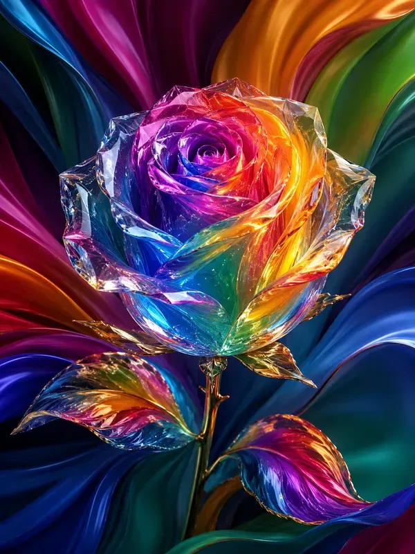 Rainbow Abstract Object Art