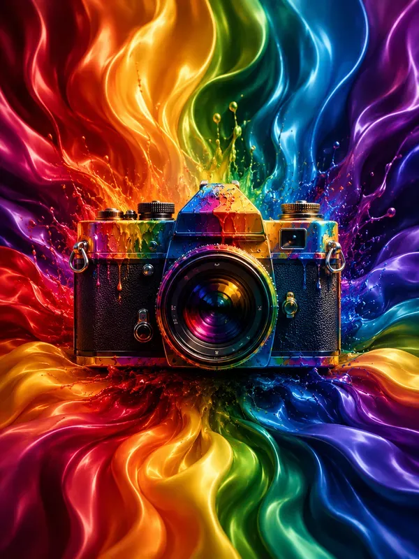 Rainbow Abstract Object Art