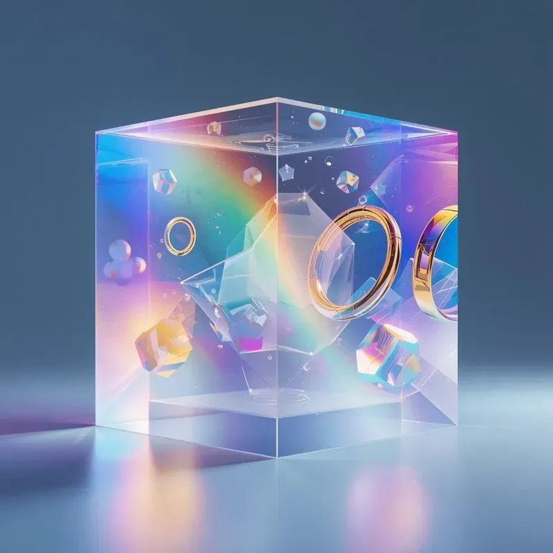 3D Holographic Creative Design Icons