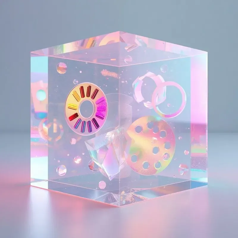3D Holographic Creative Design Icons