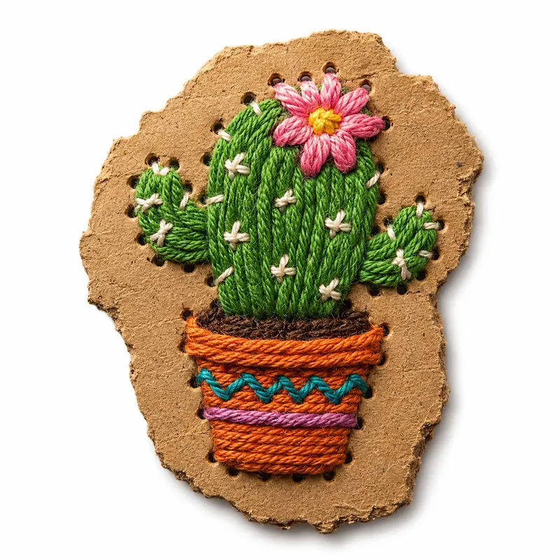 3D Embroidered Cardboard Stickers