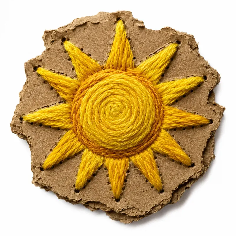 3D Embroidered Cardboard Stickers