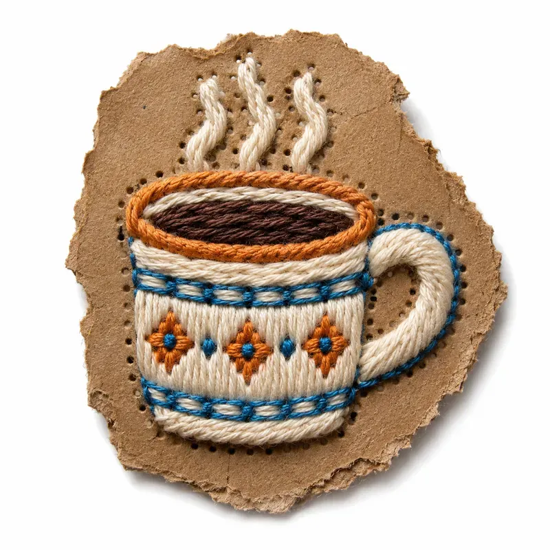 3D Embroidered Cardboard Stickers