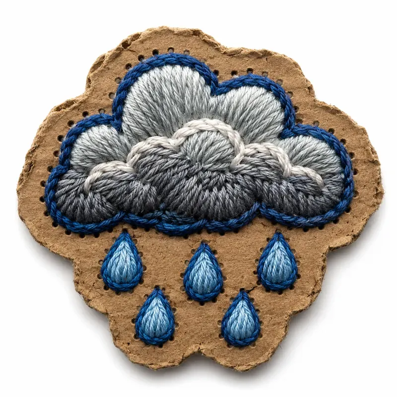 3D Embroidered Cardboard Stickers