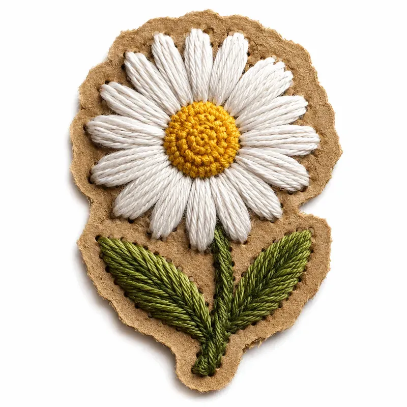 3D Embroidered Cardboard Stickers