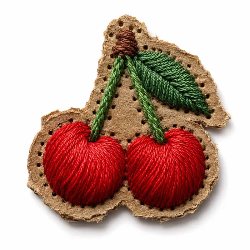 3D Embroidered Cardboard Stickers