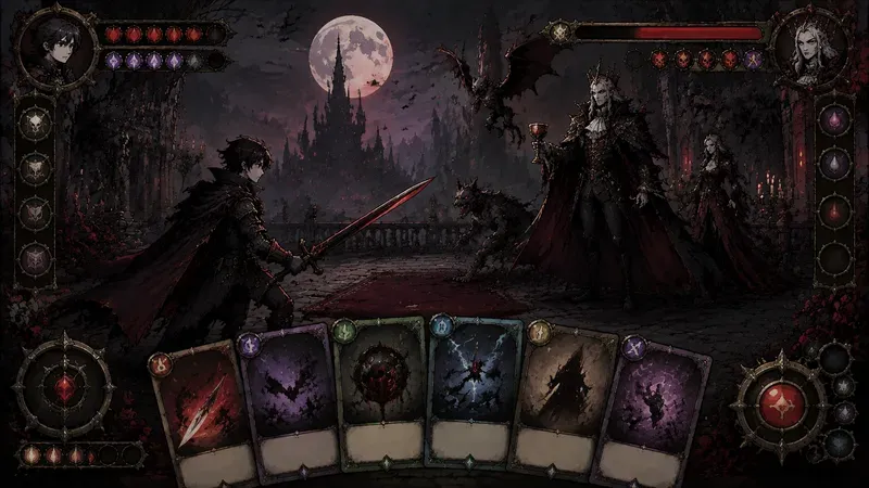Roguelike Card Battle UI Mockups