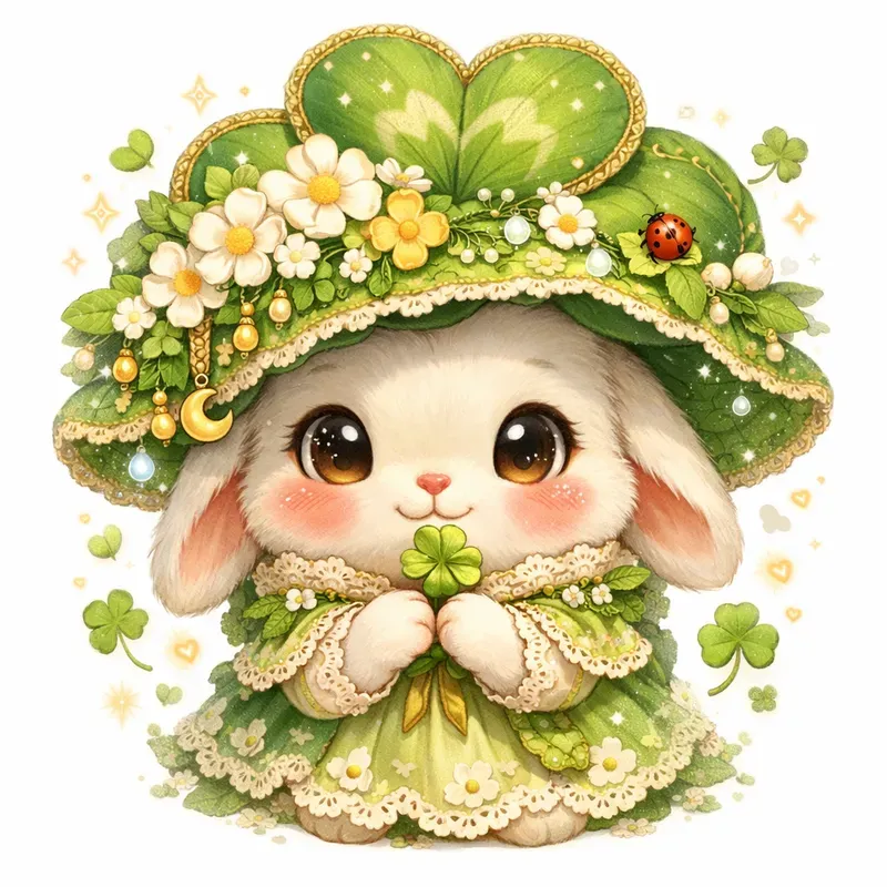 Cute Lucky Hat Cartoon Character Packs