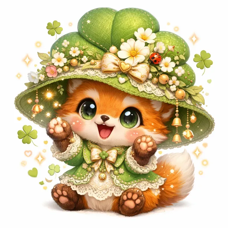 Cute Lucky Hat Cartoon Character Packs