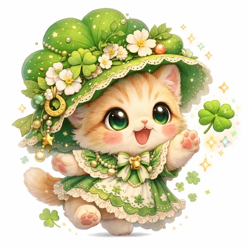 Cute Lucky Hat Cartoon Character Packs