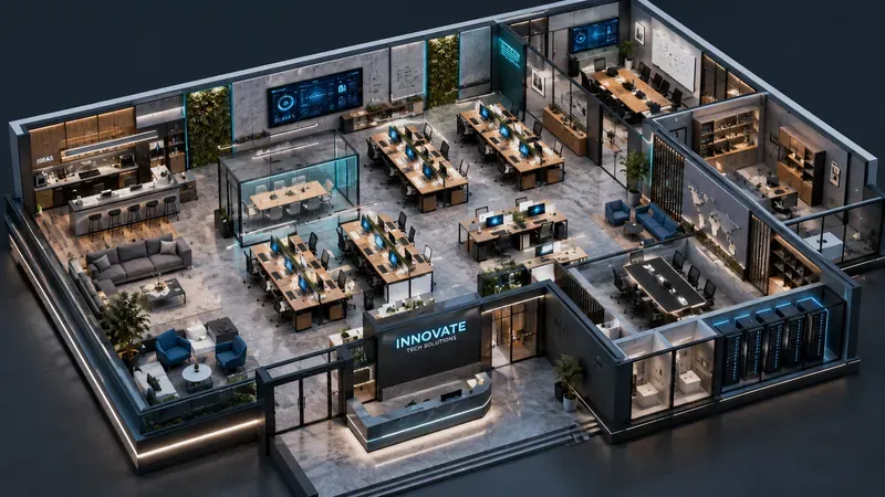 Modern Professional 3D Open Floor Plans