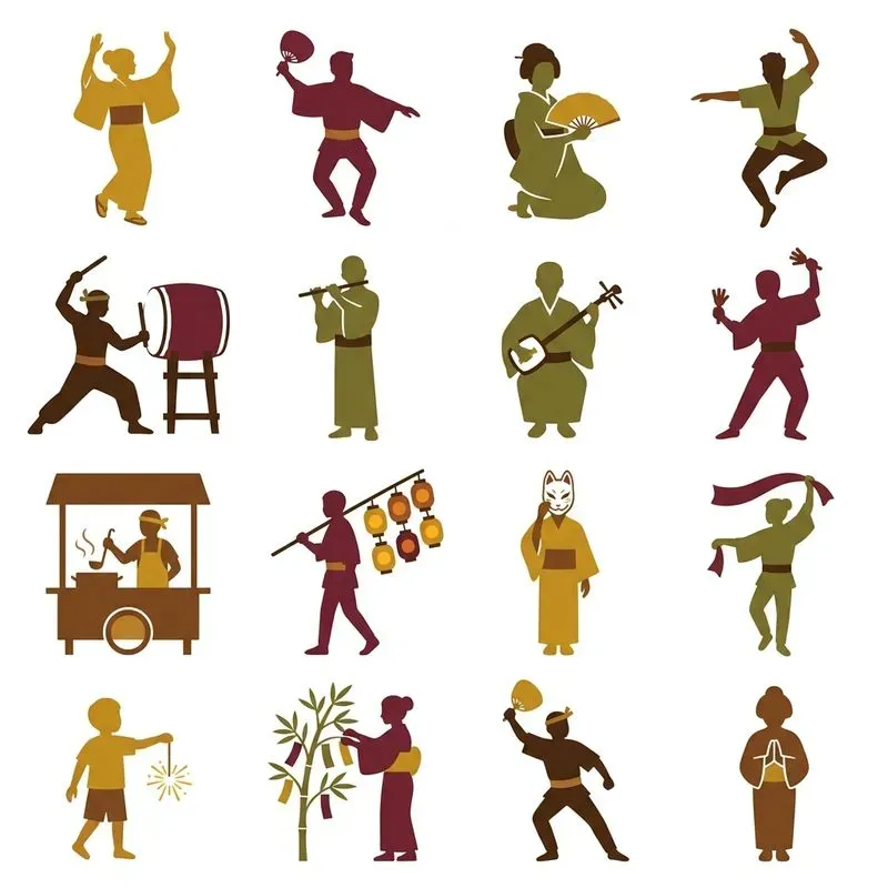Festival Clipart Silhouette Set Generator
