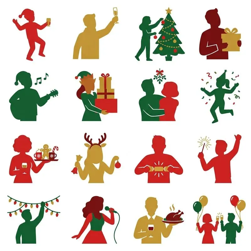Festival Clipart Silhouette Set Generator