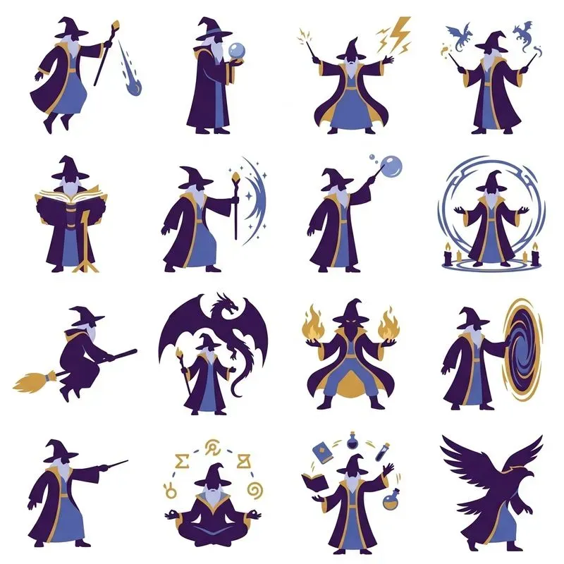Festival Clipart Silhouette Set Generator