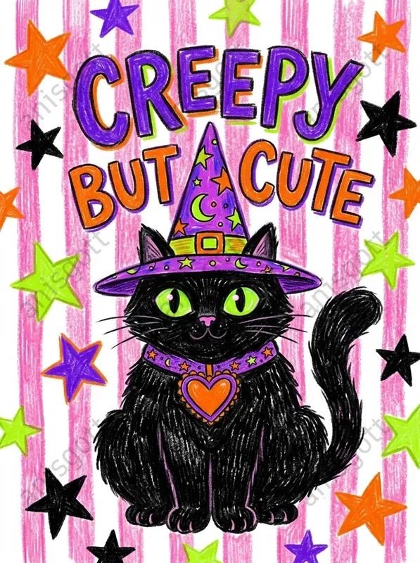 Etsy Spooky Cute Quote Halloween Posters