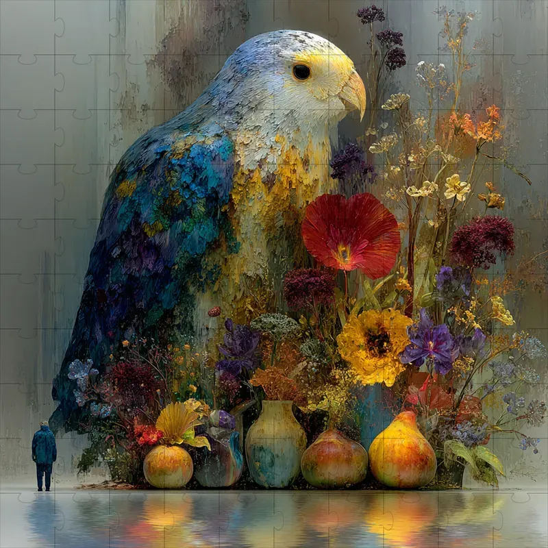 Impasto Oil Painting Mystic Giants