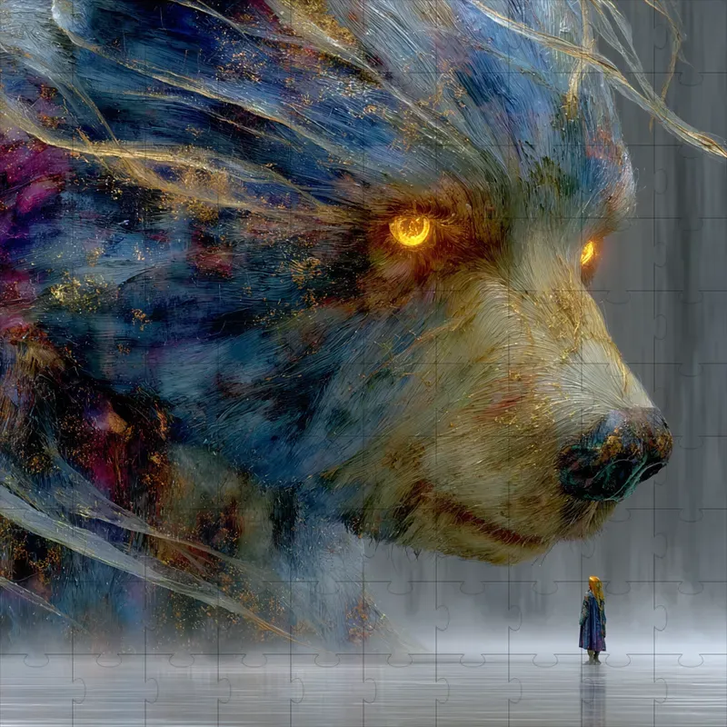 Impasto Oil Painting Mystic Giants