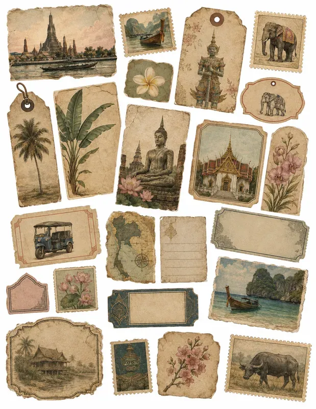 Vintage Fussycut Ephemera Sheets