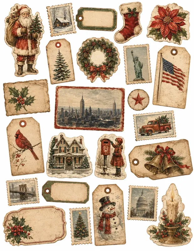 Vintage Fussycut Ephemera Sheets
