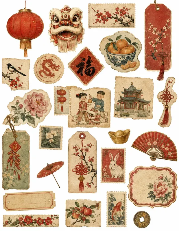 Vintage Fussycut Ephemera Sheets