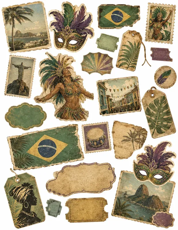 Vintage Fussycut Ephemera Sheets