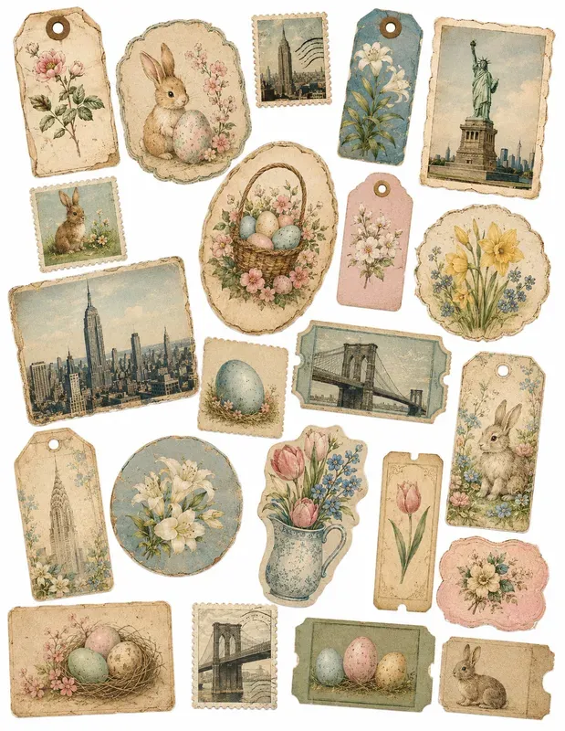 Vintage Fussycut Ephemera Sheets