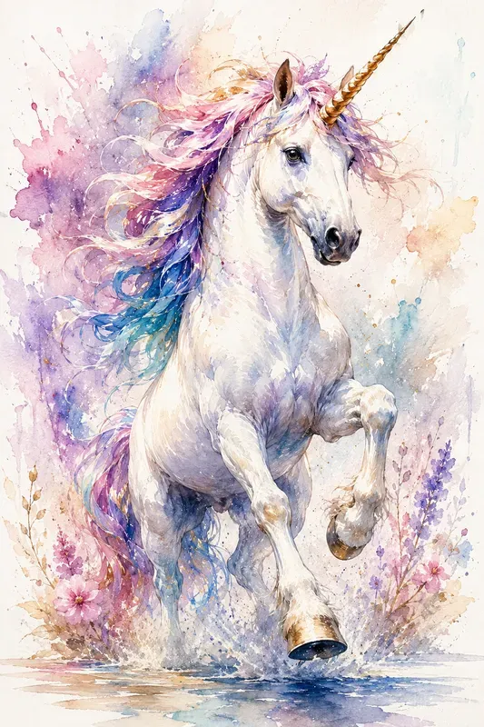 Mythical Watercolor Creatures