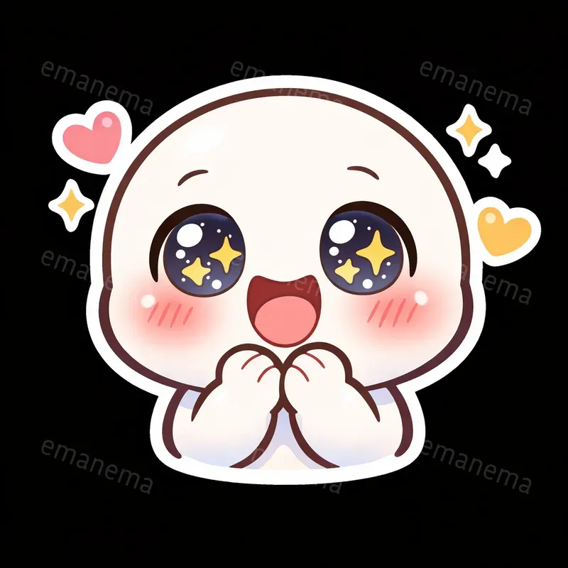 Emotional Sticker Style Illustrations
