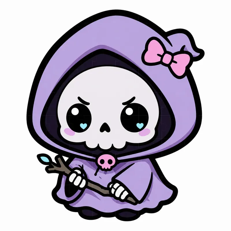 Kawaii Grim Reaper Sub Badges