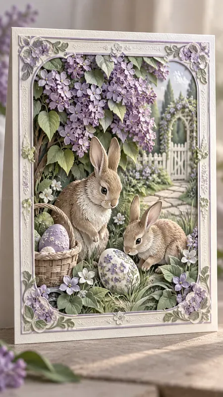 Embossed Easter Garden Cards