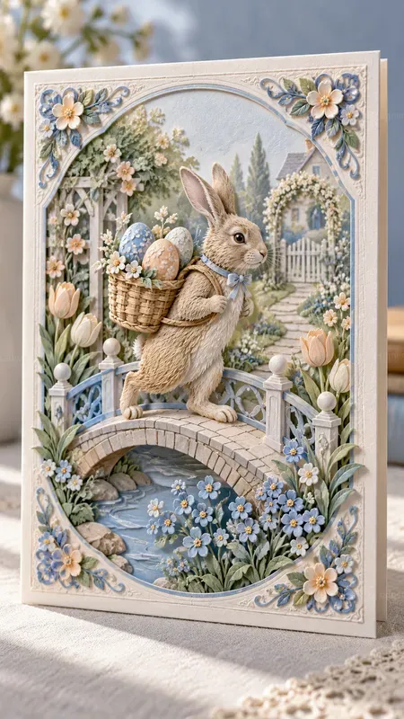Embossed Easter Garden Cards
