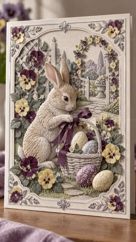 Embossed Easter Garden Cards