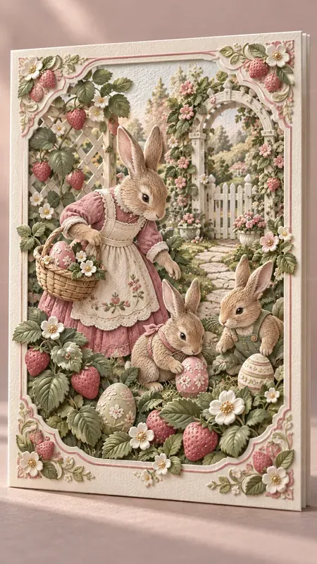 Embossed Easter Garden Cards
