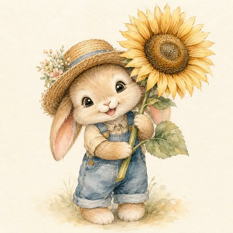 Cute Storybook Animal Harvest Friends