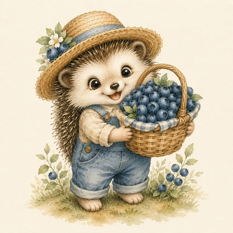 Cute Storybook Animal Harvest Friends