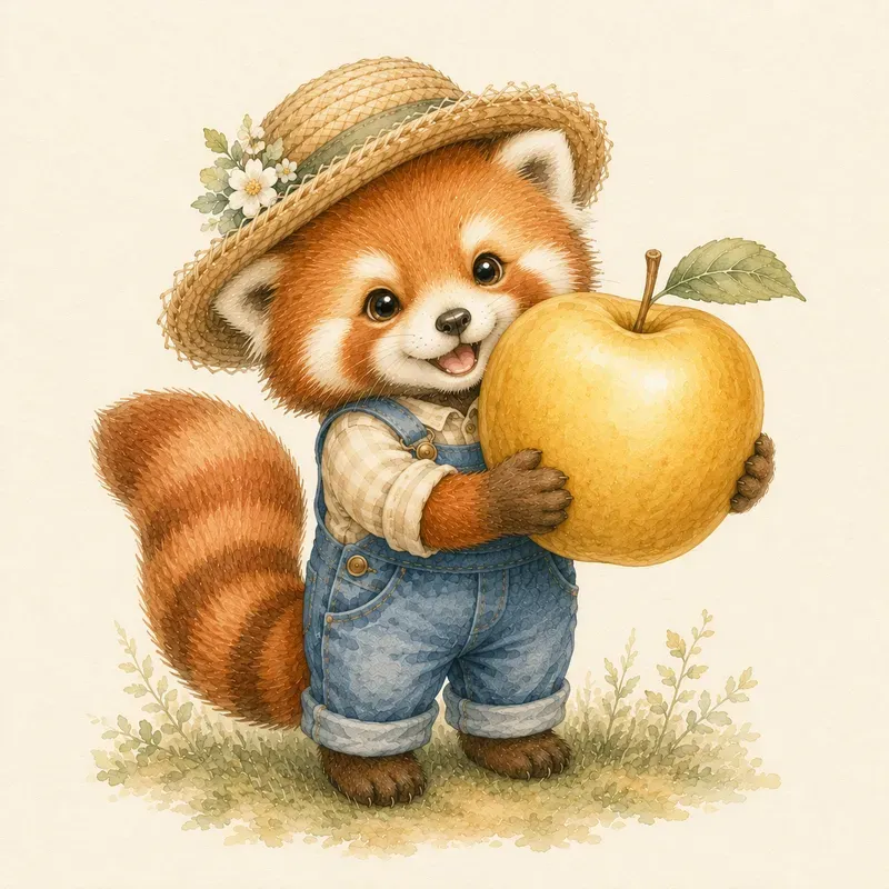 Cute Storybook Animal Harvest Friends