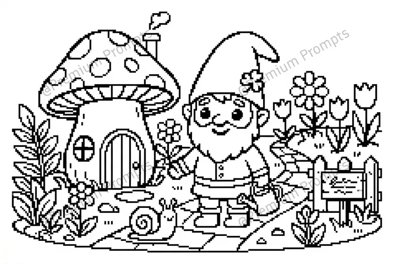 Pixel Style Adventure Kid Coloring Books