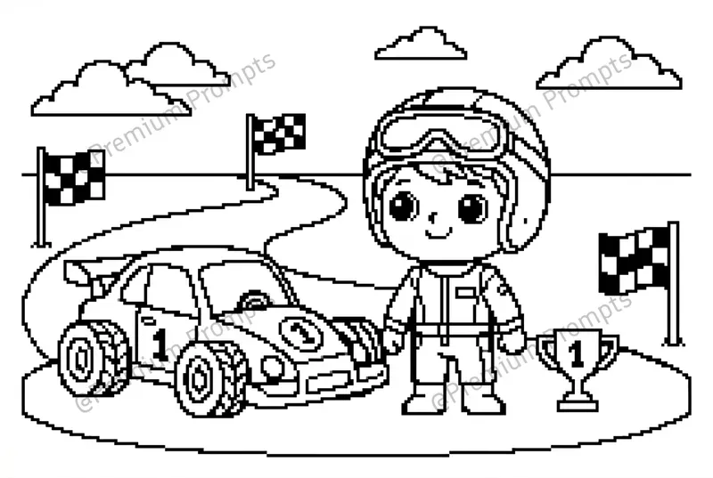 Pixel Style Adventure Kid Coloring Books