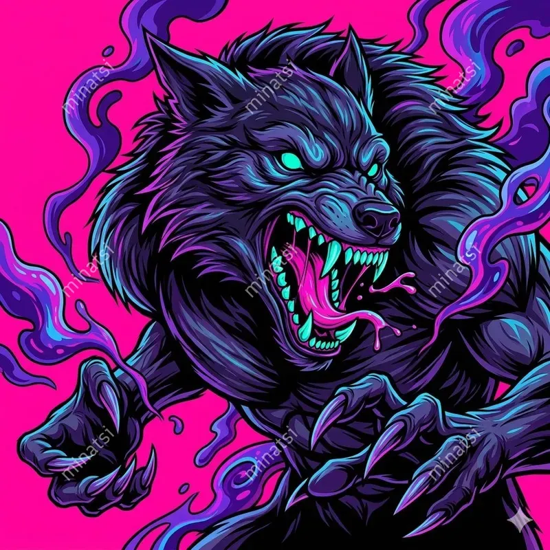 Neon Monster Pop Art Illustrations