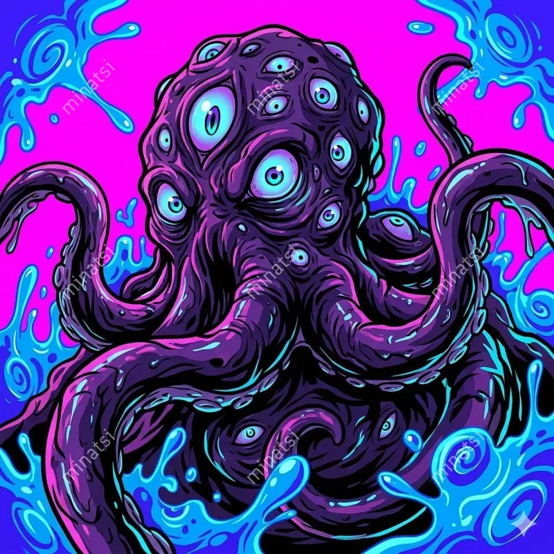 Neon Monster Pop Art Illustrations