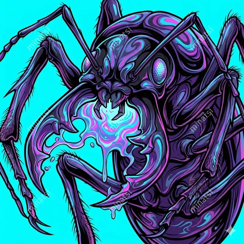 Neon Monster Pop Art Illustrations