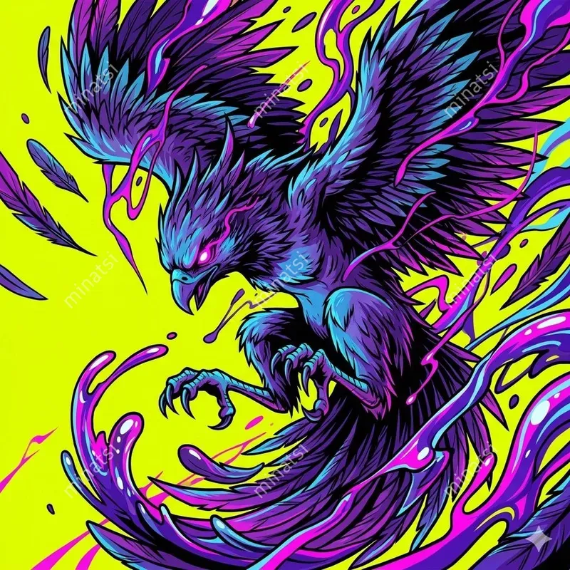 Neon Monster Pop Art Illustrations