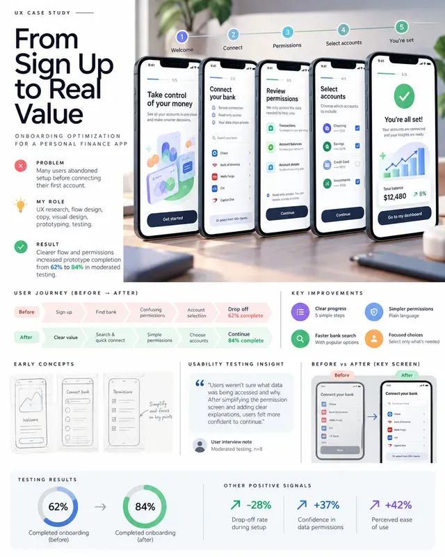 Freelance Portfolio Case Study Onepagers