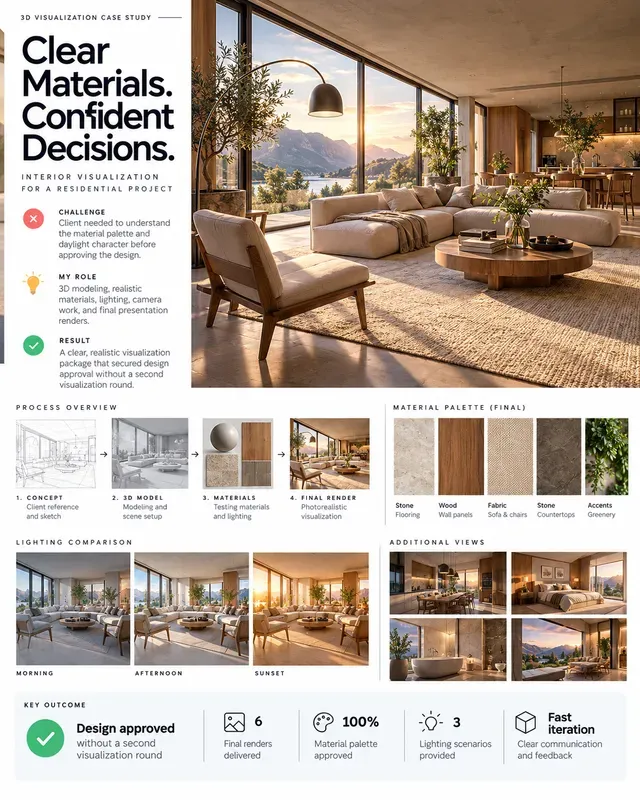 Freelance Portfolio Case Study Onepagers
