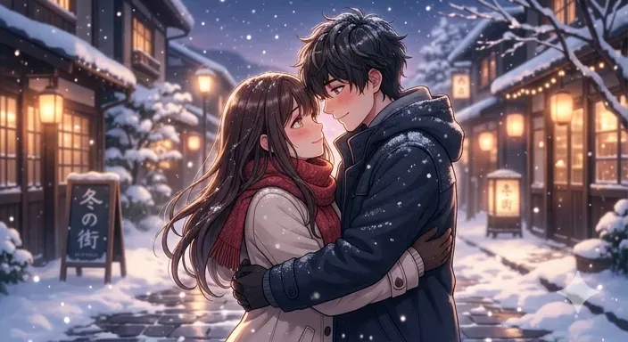 Cinematic Anime Couples In Rain