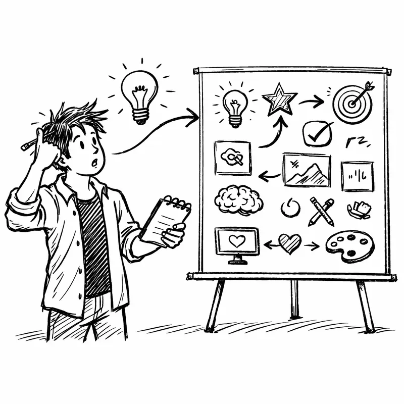 Creative Idea Sketch Illustration Sets