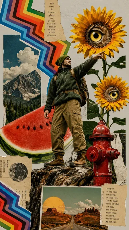 Surreal Mixed Media Collage Art