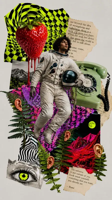 Surreal Mixed Media Collage Art
