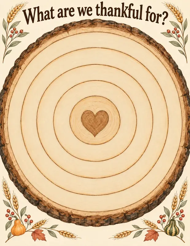 Kids Gratitude Tree Page Makers