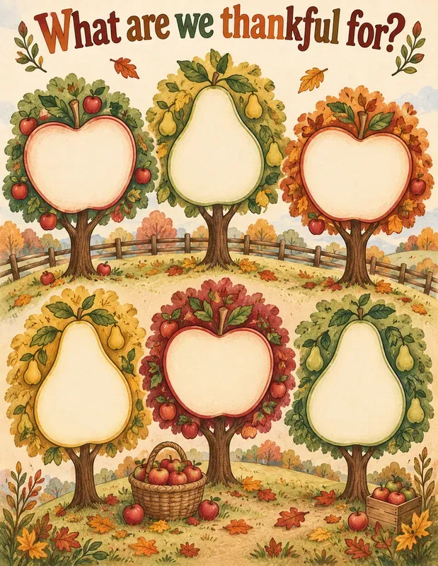 Kids Gratitude Tree Page Makers